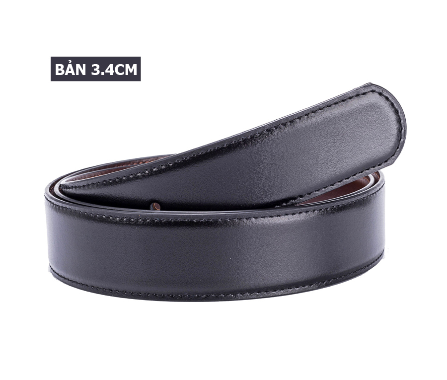 Dây thắt lưng nam da bò 2 mặt bản 3.4cm D2M3400
