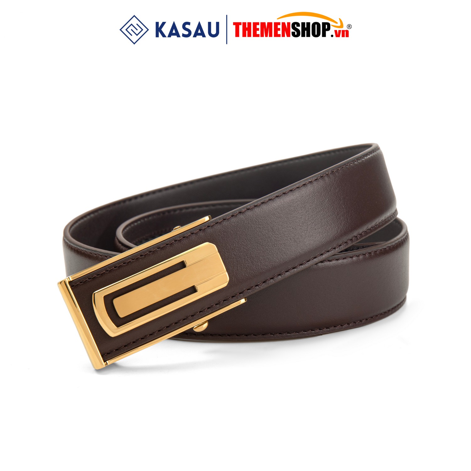Dây thắt lưng nam khóa tự động hiệu KASAU bản 3.5cm KS01TD35