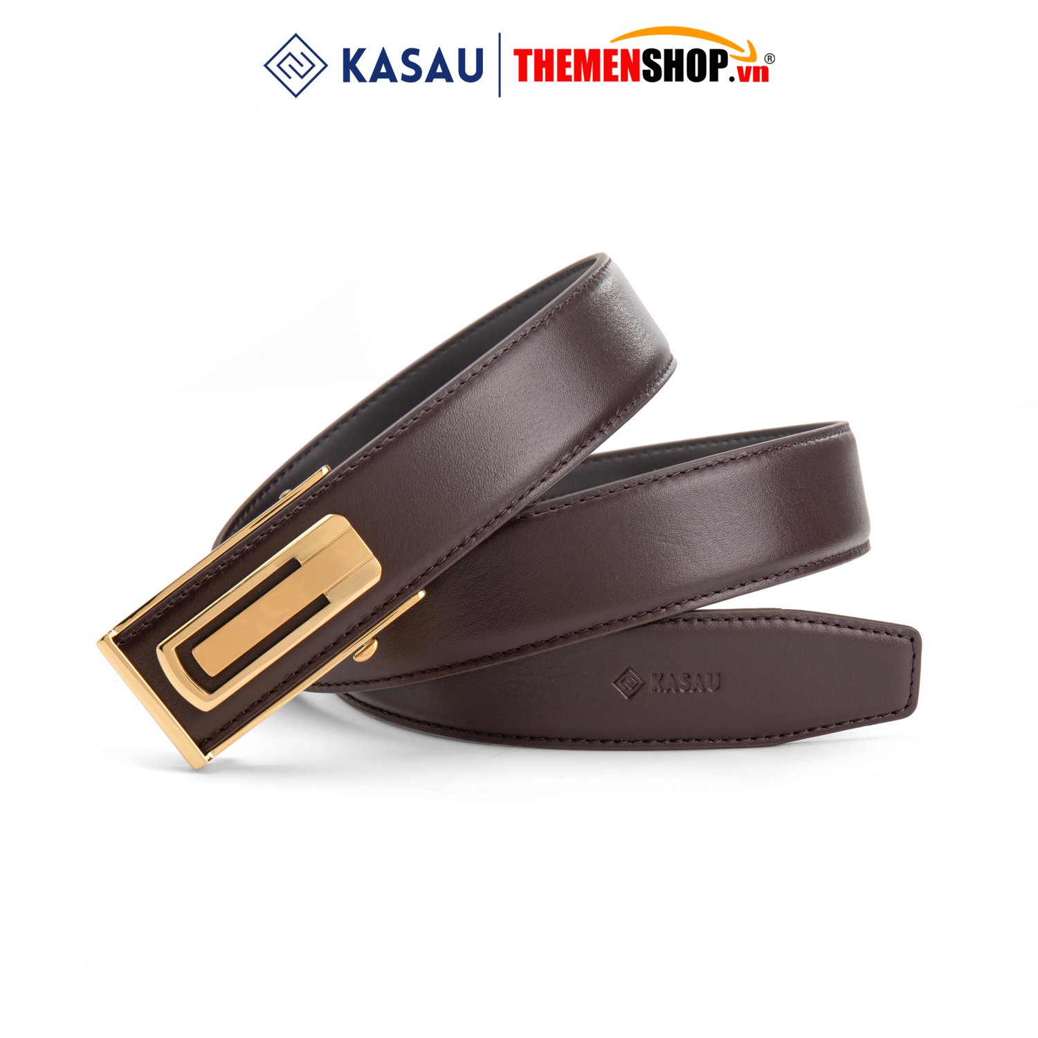 Dây thắt lưng nam khóa tự động hiệu KASAU bản 3.5cm KS01TD35