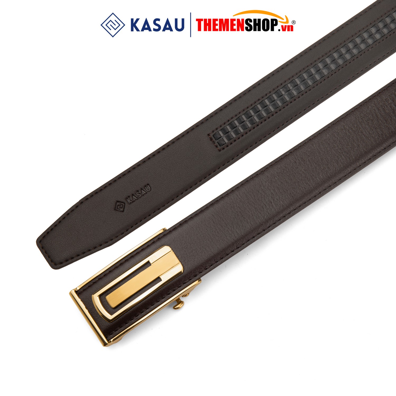 Dây thắt lưng nam khóa tự động hiệu KASAU bản 3.5cm KS01TD35