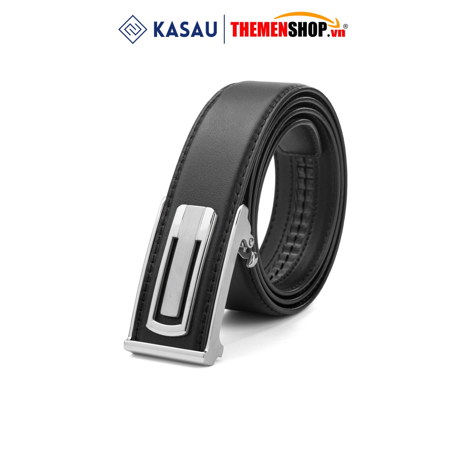 Dây thắt lưng nam khóa tự động hiệu KASAU bản 3.5cm KS01TD35