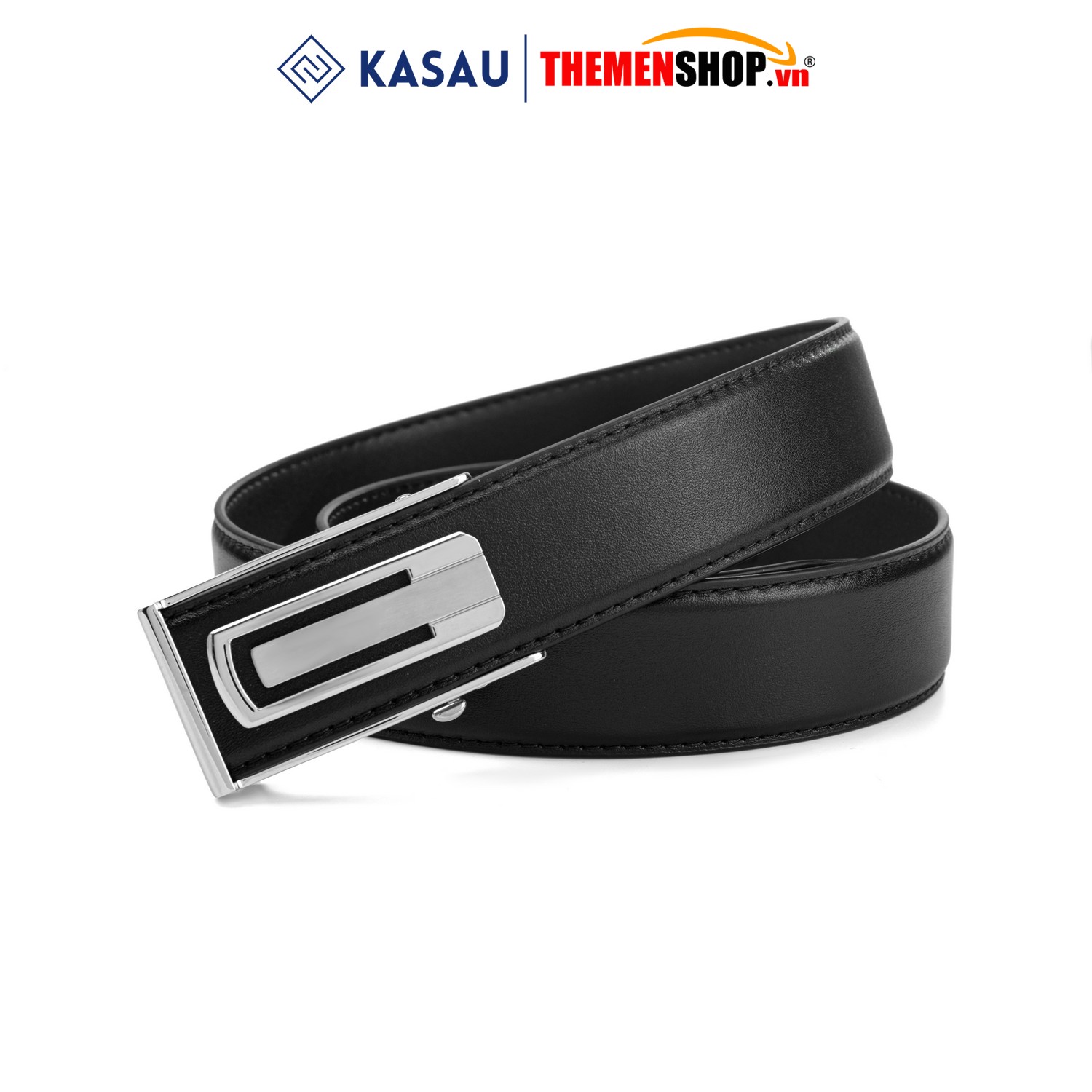 Dây thắt lưng nam khóa tự động hiệu KASAU bản 3.5cm KS01TD35