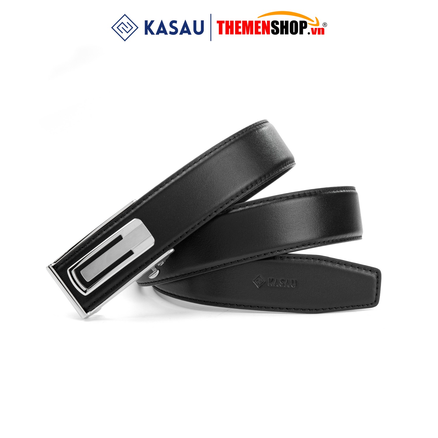 Dây thắt lưng nam khóa tự động hiệu KASAU bản 3.5cm KS01TD35