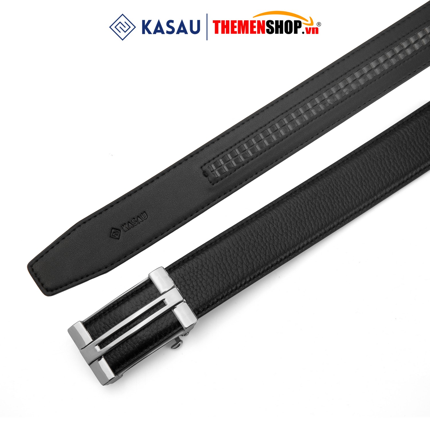 Dây thắt lưng nam khóa tự động hiệu KASAU bản 3.5cm KS02TD35