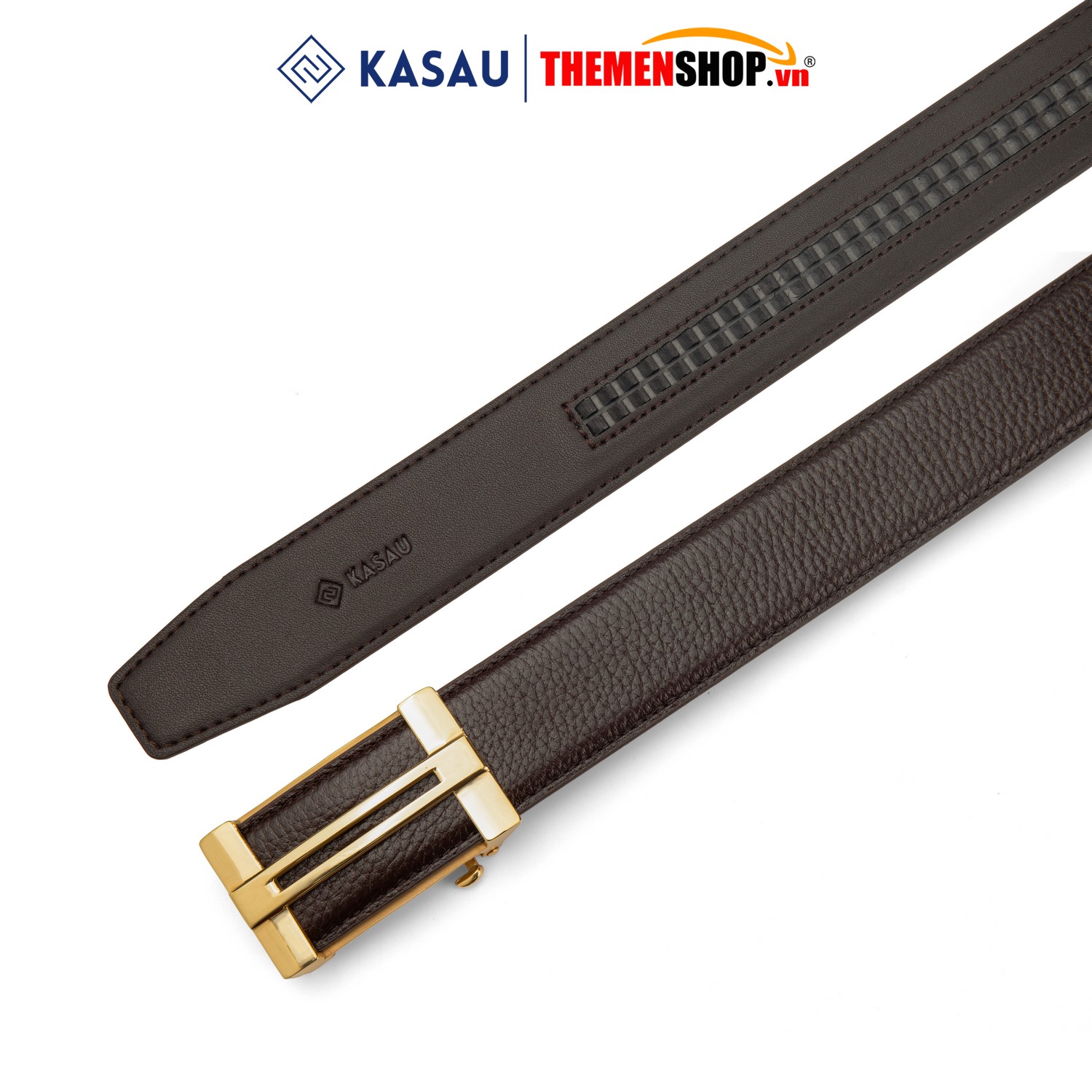 Dây thắt lưng nam khóa tự động hiệu KASAU bản 3.5cm KS02TD35