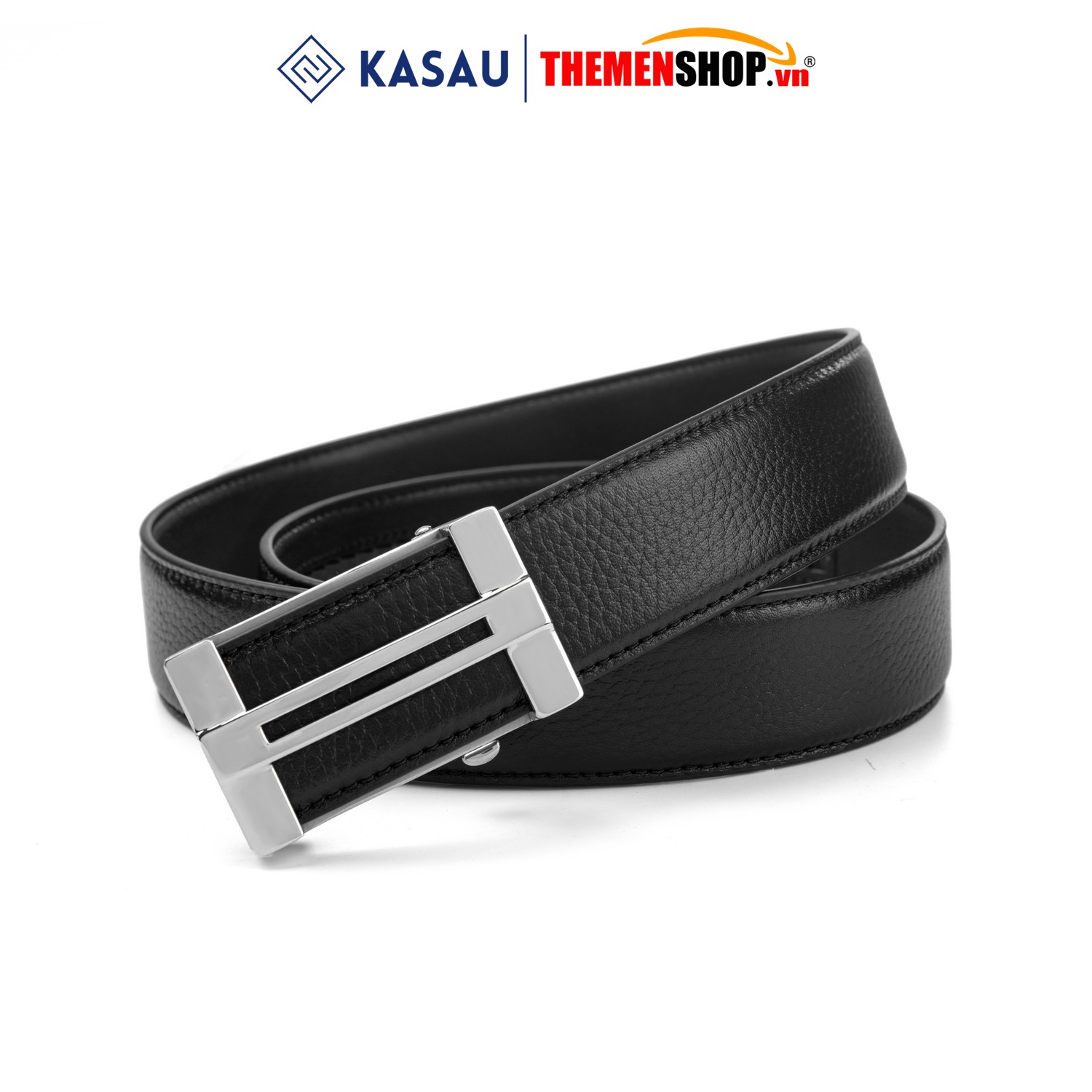Dây thắt lưng nam khóa tự động hiệu KASAU bản 3.5cm KS02TD35