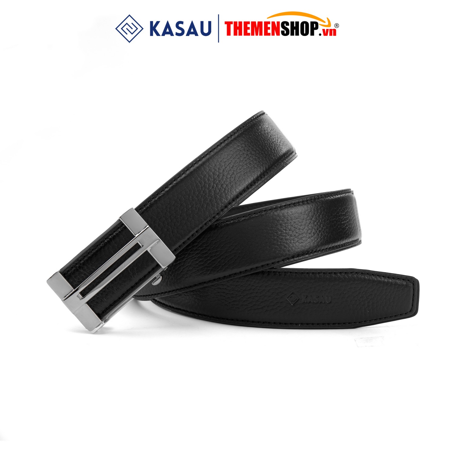 Dây thắt lưng nam khóa tự động hiệu KASAU bản 3.5cm KS02TD35