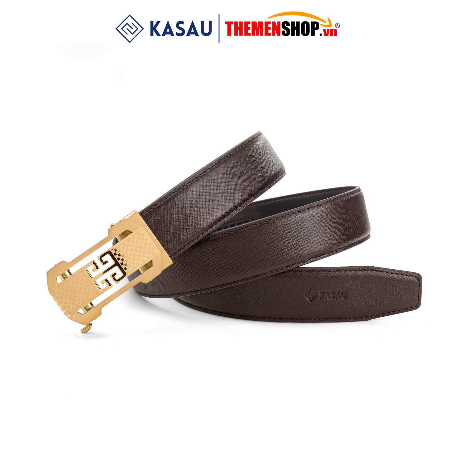 Dây thắt lưng nam khóa tự động hiệu KASAU bản 3.5cm KS03TD35