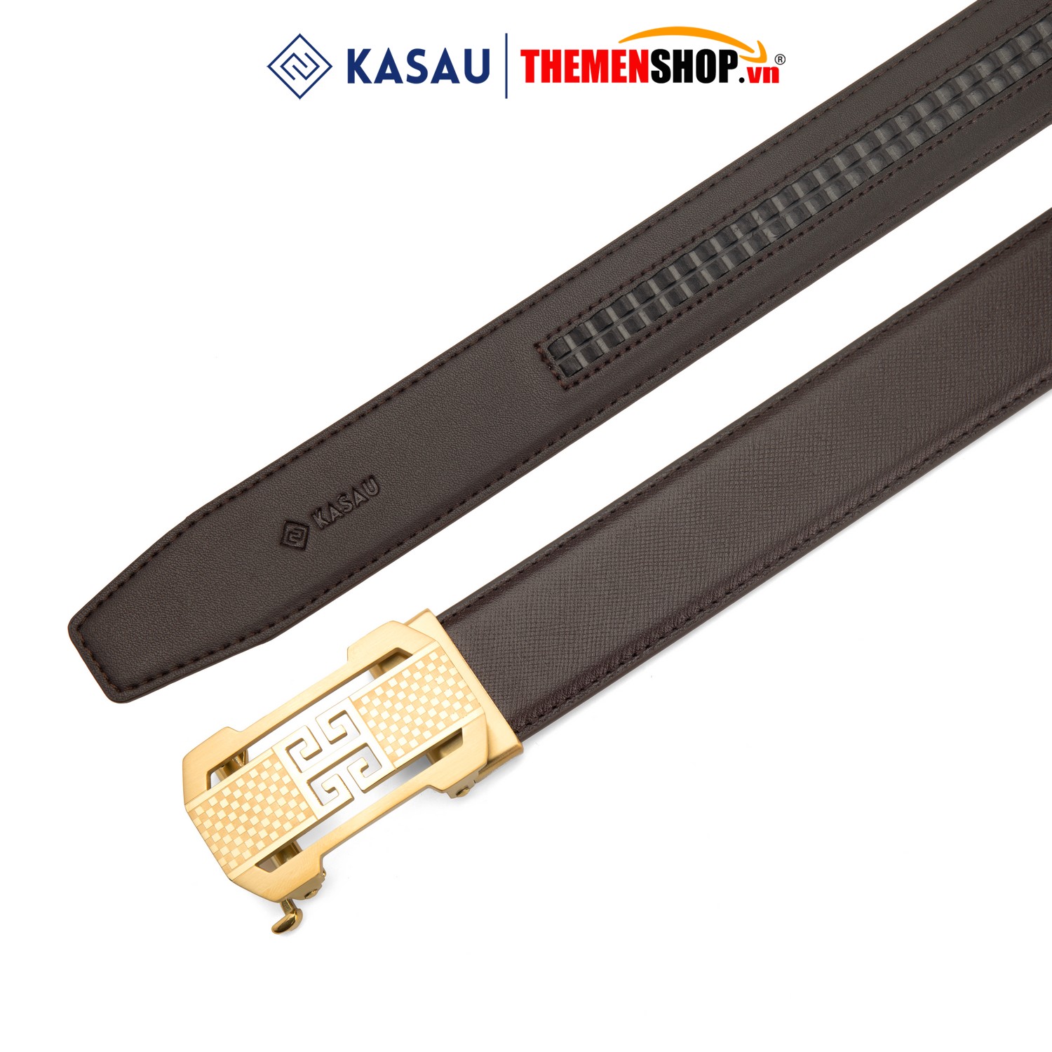 Dây thắt lưng nam khóa tự động hiệu KASAU bản 3.5cm KS03TD35