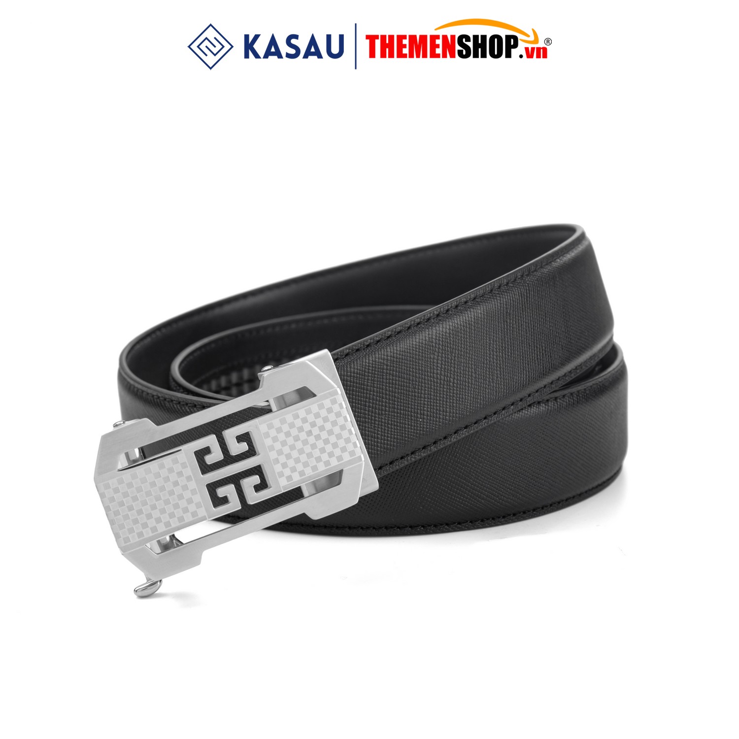 Dây thắt lưng nam khóa tự động hiệu KASAU bản 3.5cm KS03TD35