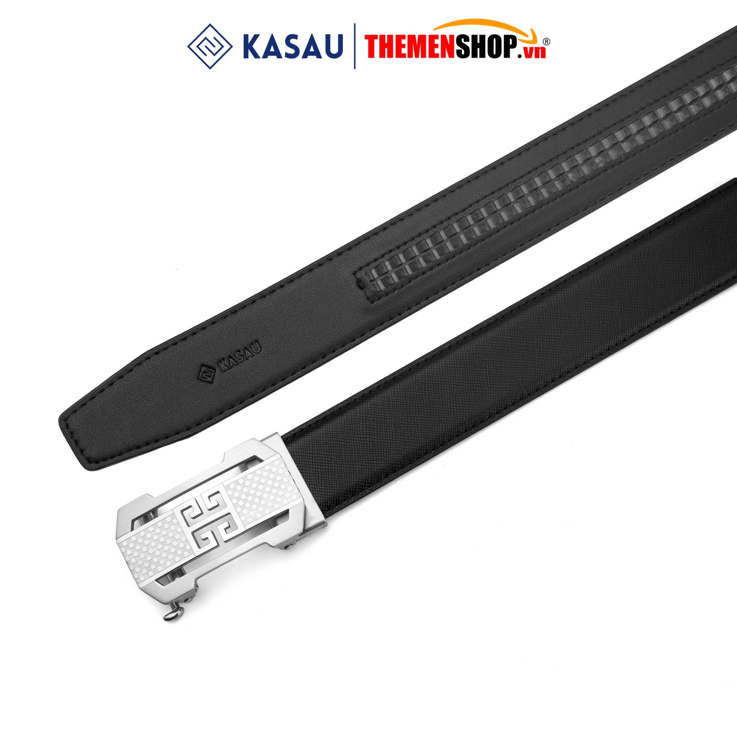 Dây thắt lưng nam khóa tự động hiệu KASAU bản 3.5cm KS03TD35