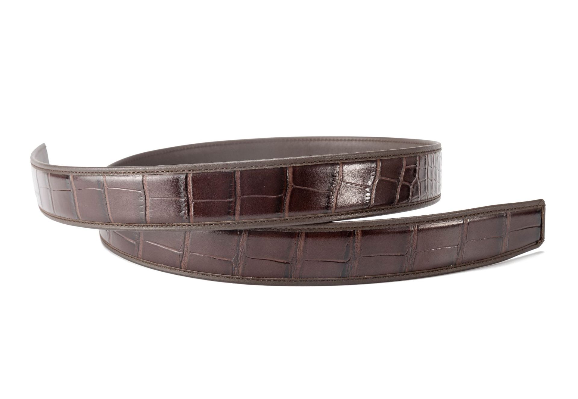 Dây thắt lưng nam da bò dập vân cá sấu KG3501