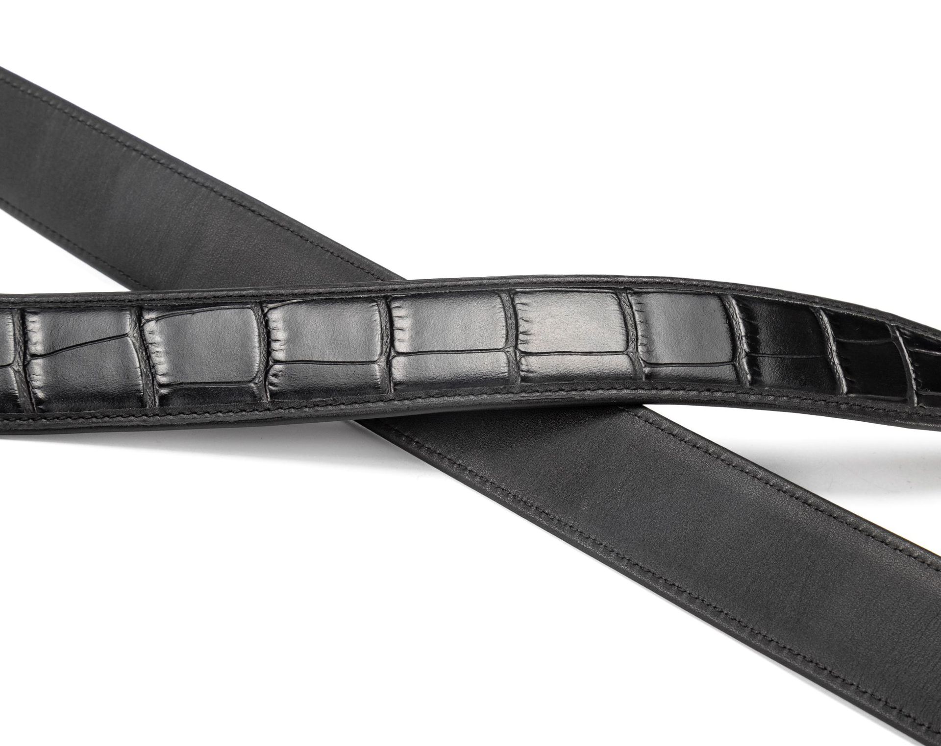 Dây thắt lưng nam da bò dập vân cá sấu KG3501