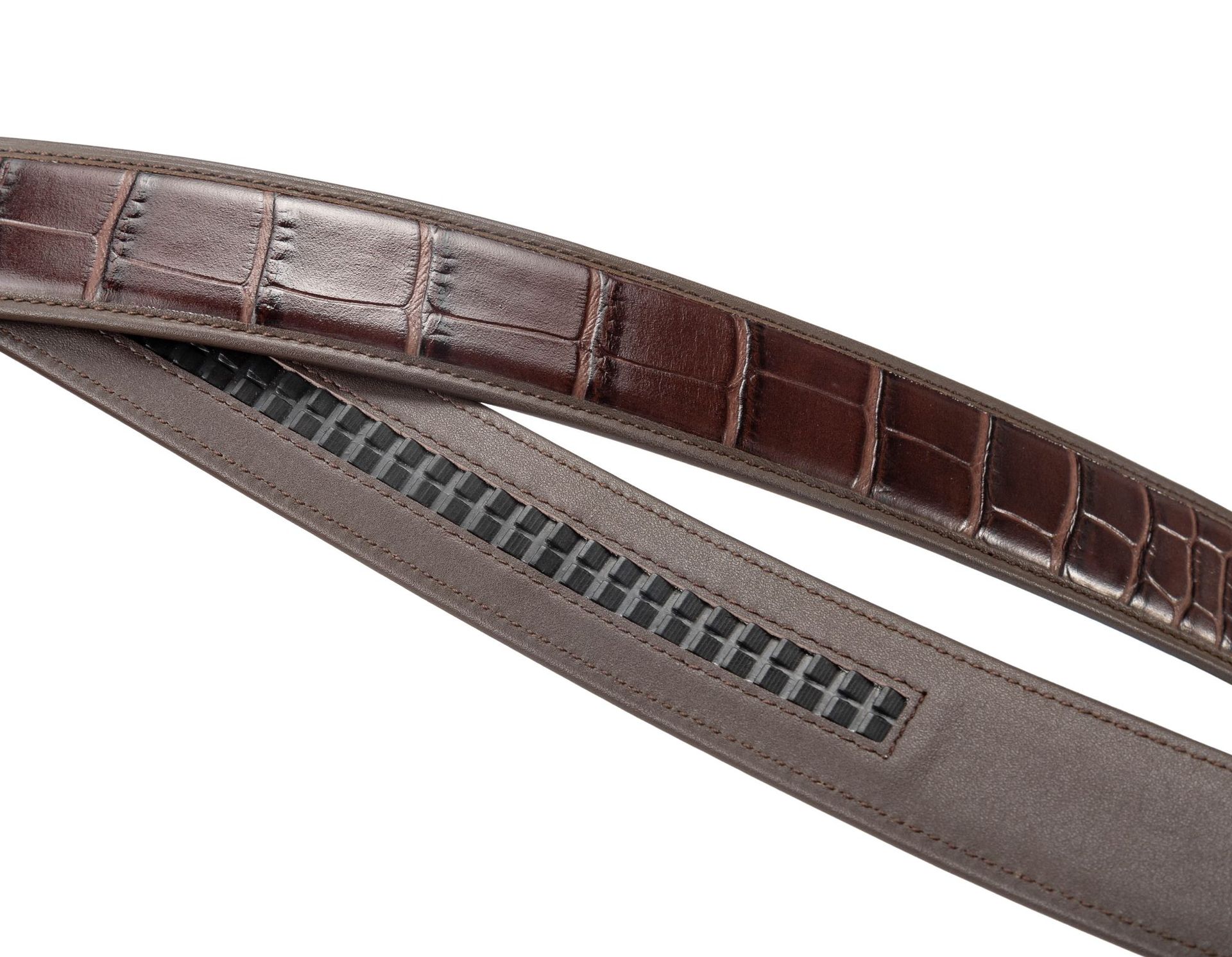 Dây thắt lưng nam da bò dập vân cá sấu KG3501