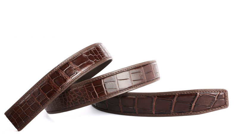 Dây thắt lưng nam da cá sấu không mặt KS3801