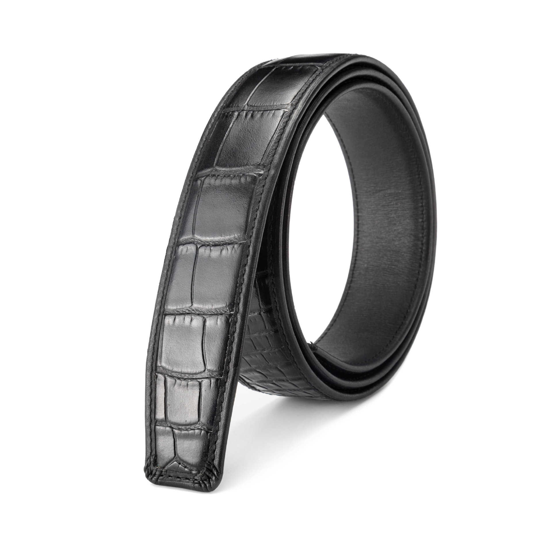 Dây thắt lưng nam da bò dập vân cá sấu KG3501