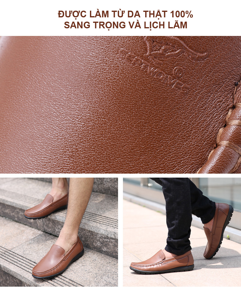 Giày lười nam cao cấp hiệu Septwolves phong cách thời trang GN001