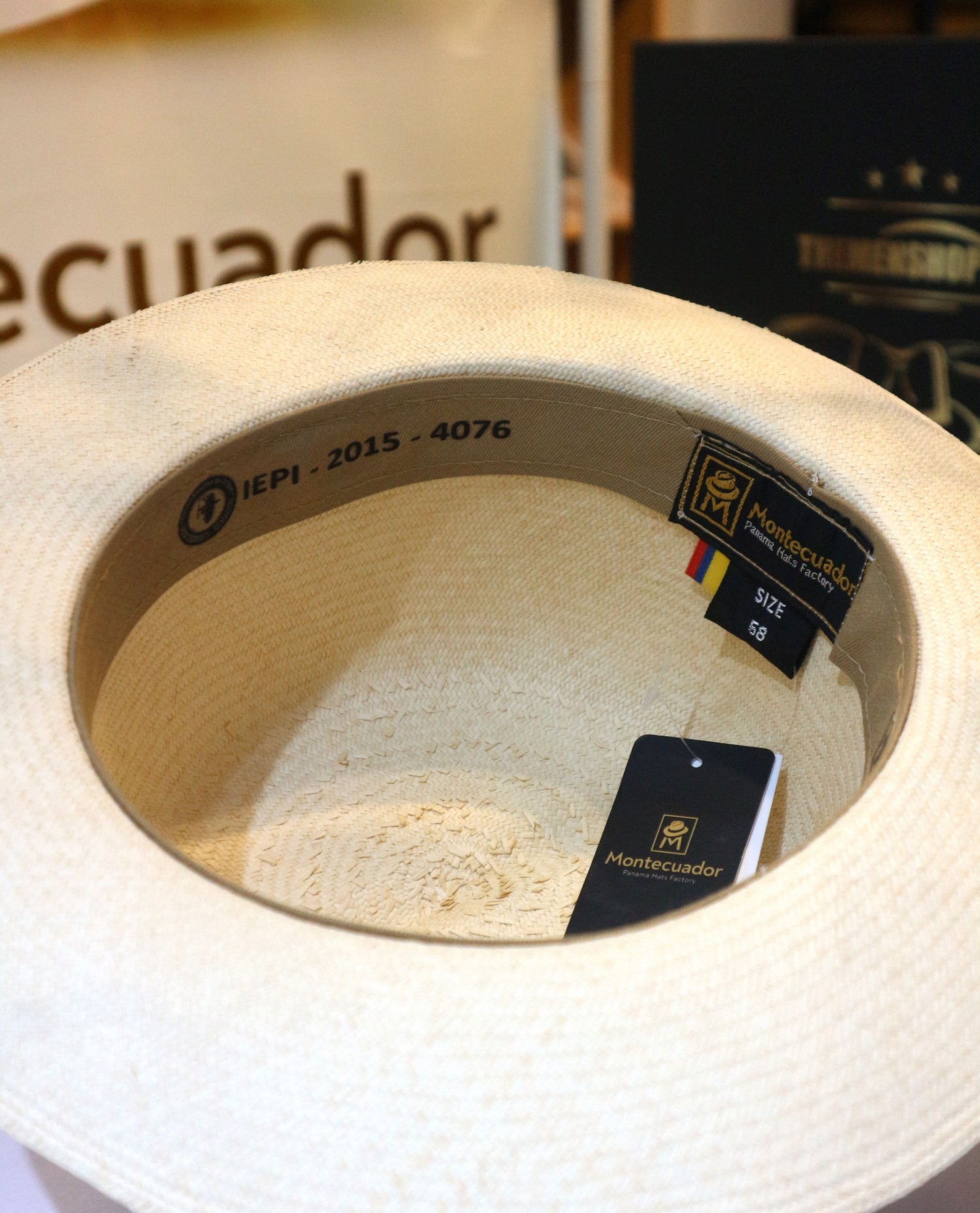 Mũ panama Ecuador hiệu MontEcuadorHats PE19