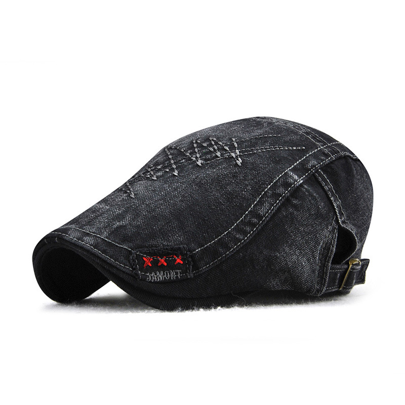 Mũ beret nam vải bò phong cách trẻ trung BR020