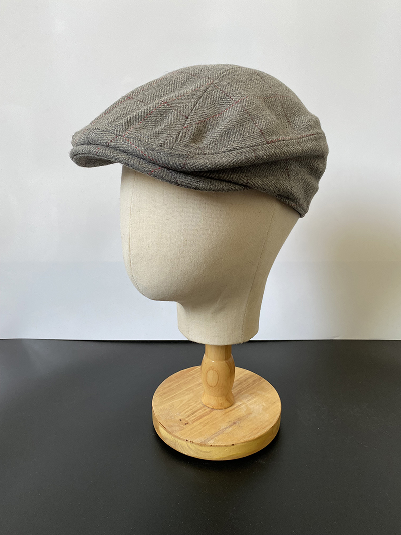 Mũ beret nam cổ điển sọc caro cao cấp BR019