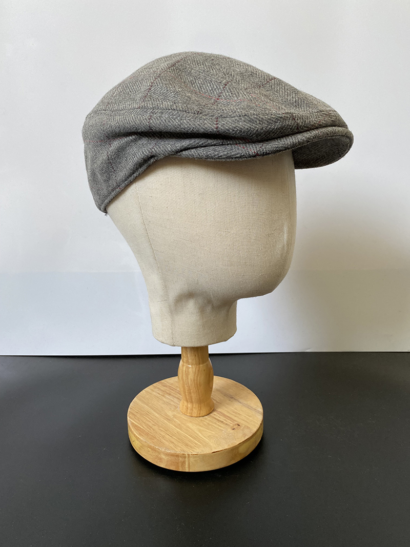 Mũ beret nam cổ điển sọc caro cao cấp BR019