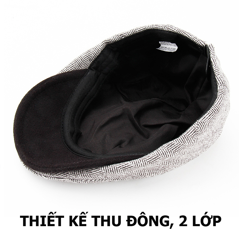 Nón beret nam phong cách thời trang BR039