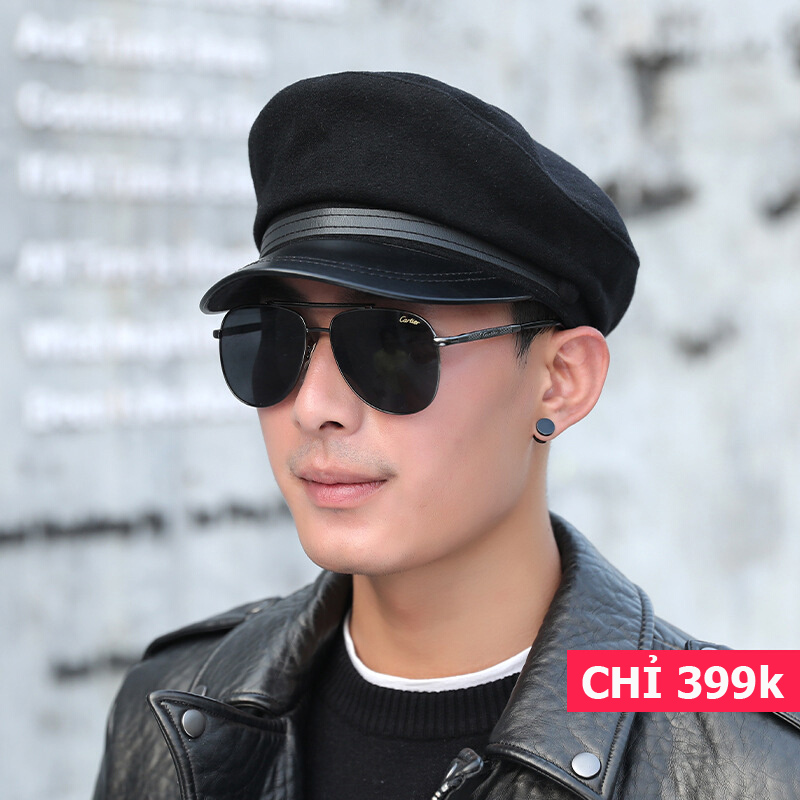 Nón Hải Quân đẹp viền da cao cấp BR030