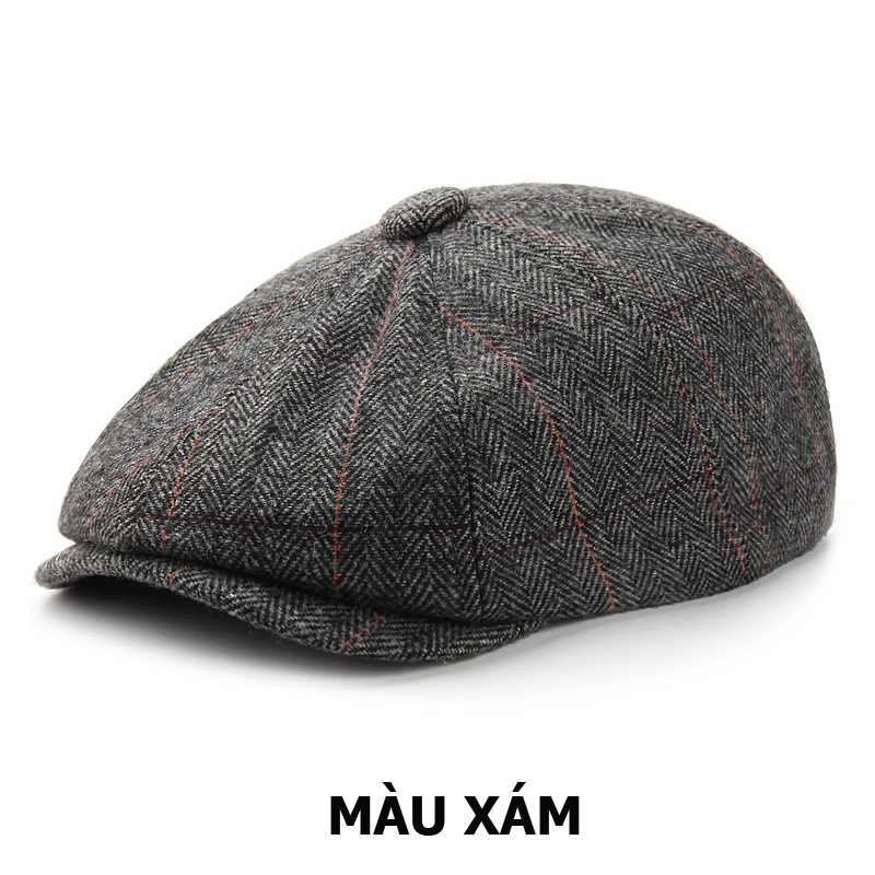 Mũ bere nam có núm phong cách cổ điển BR054