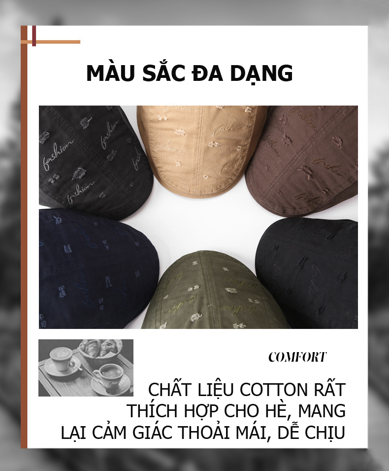Mũ beret nam phong cách Hàn Quốc BR052