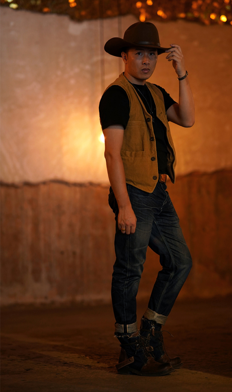 Mũ phớt cao bồi Mỹ viền da sang trọng MP060