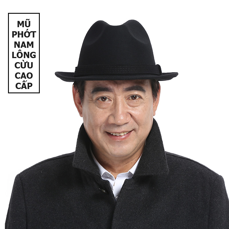 Mũ phớt trung niên lông cừu cao cấp MP005
