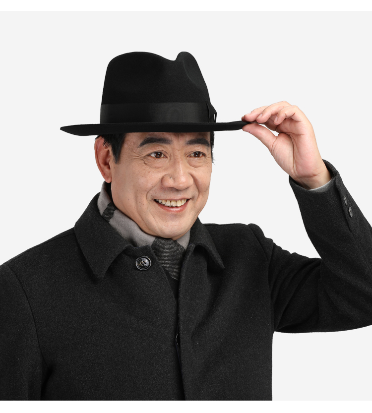 Mũ phớt nam trung niên lông cừu cao cấp MP018