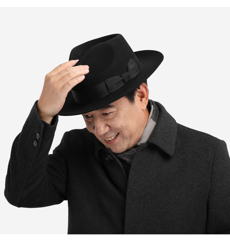 Mũ phớt nam trung niên lông cừu cao cấp MP018