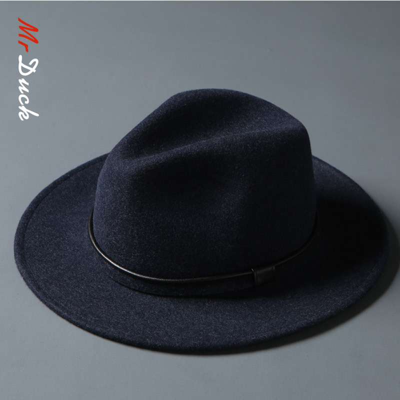 Mũ phớt len lông cừu hiệu Mr Duck vành 6.5cm MP039