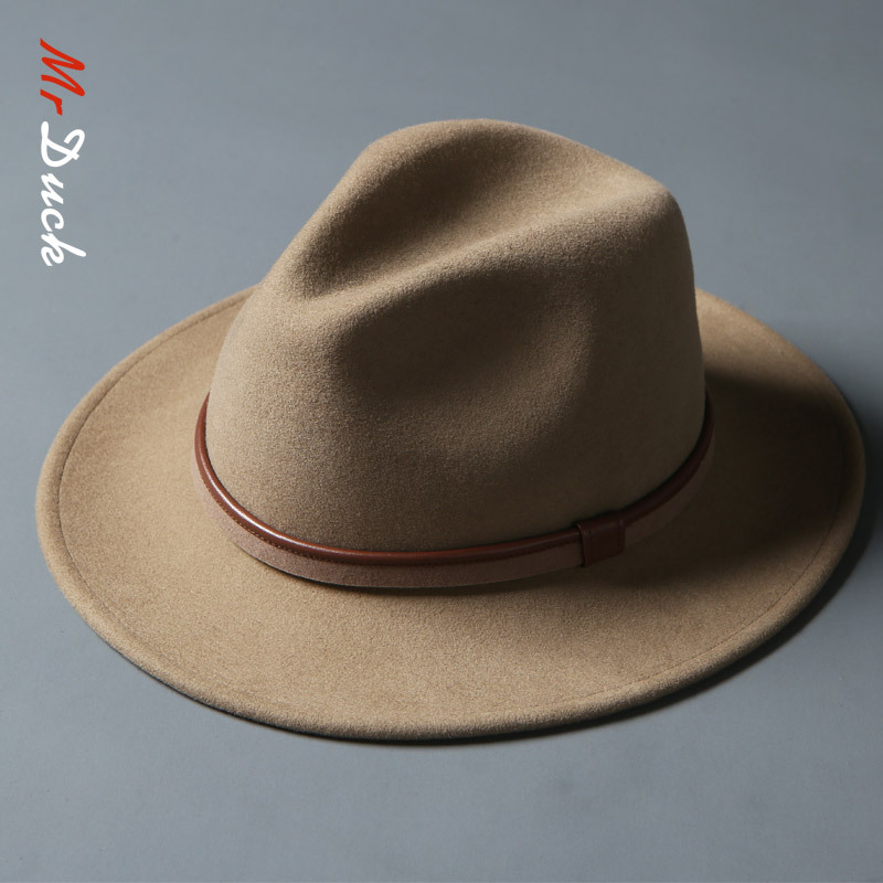 Mũ phớt len lông cừu hiệu Mr Duck vành 6.5cm MP039