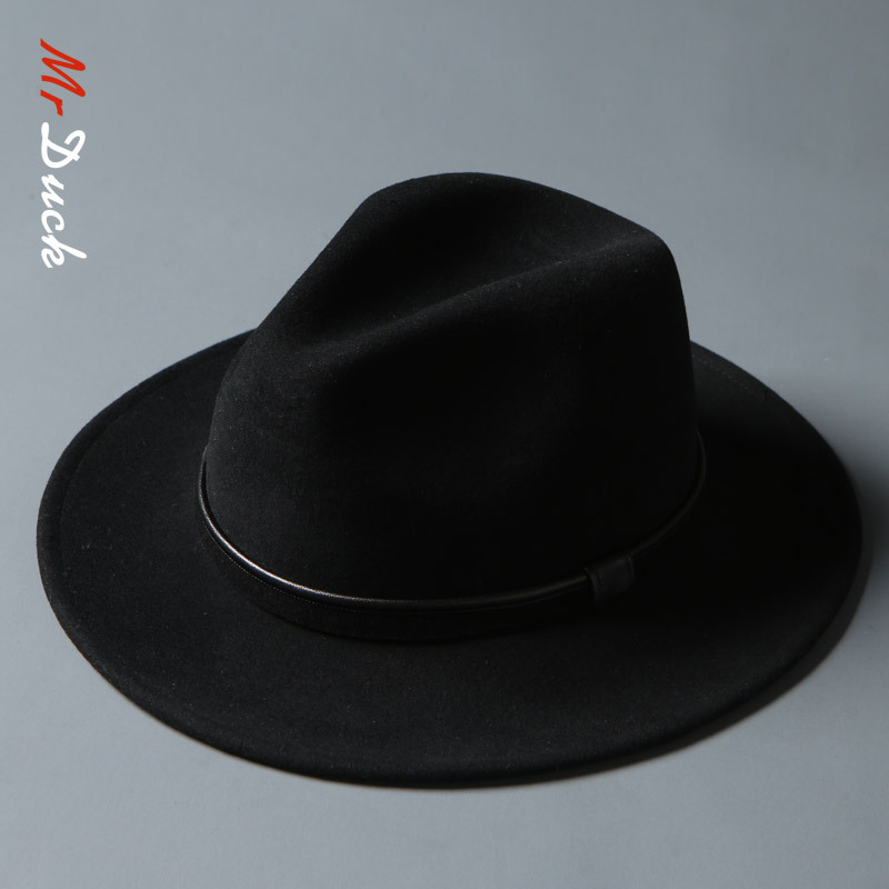 Mũ phớt len lông cừu hiệu Mr Duck vành 6.5cm MP039