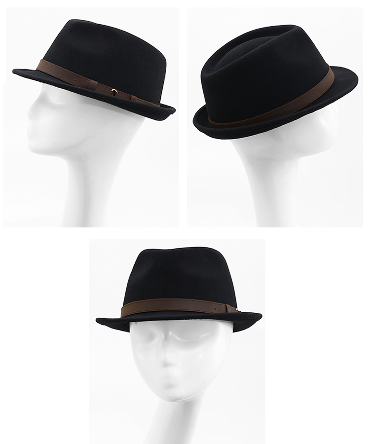 Mũ phớt nam viền da phong cách cổ điển Anh MP042