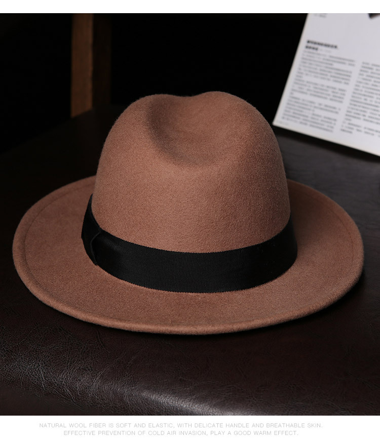 Nón phớt nỉ nam cao cấp vành rộng 7cm MP002