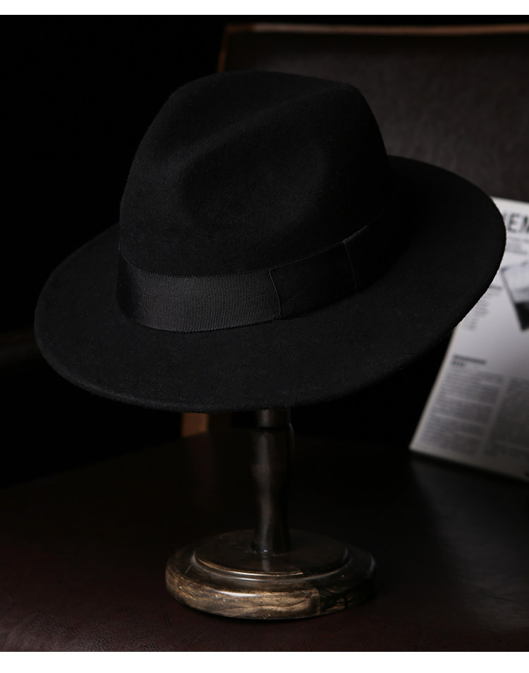 Nón phớt nỉ nam cao cấp vành rộng 7cm MP002