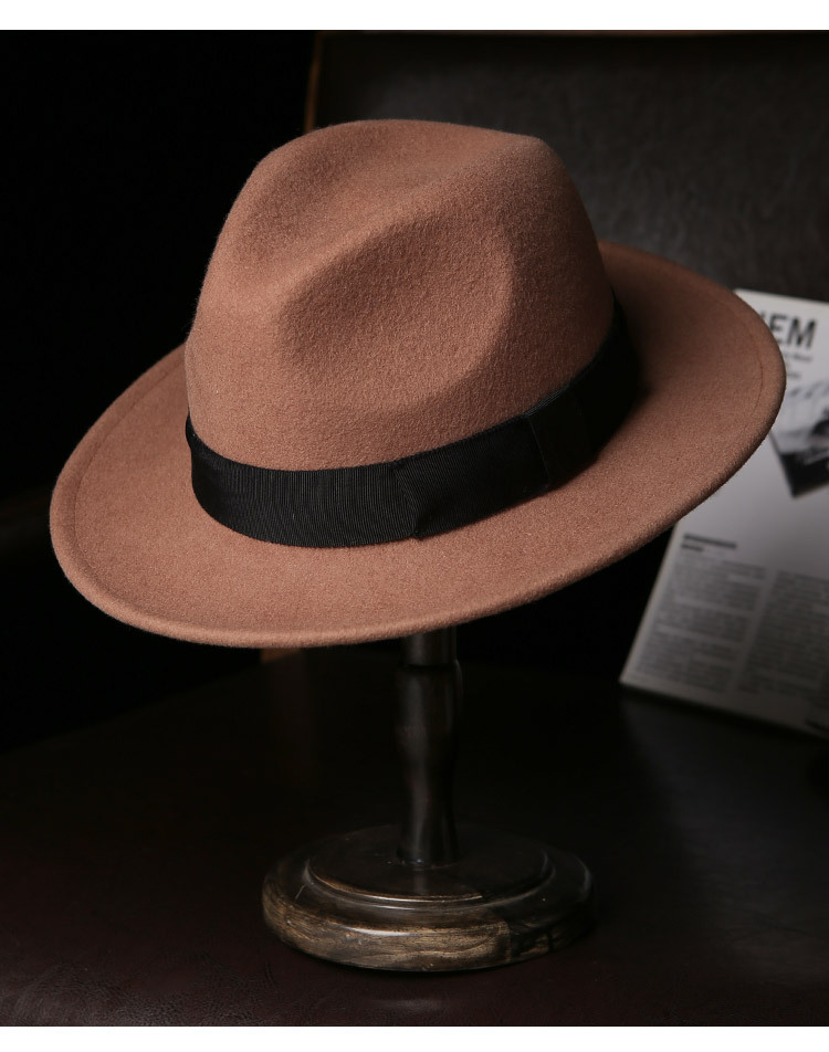 Nón phớt nỉ nam cao cấp vành rộng 7cm MP002