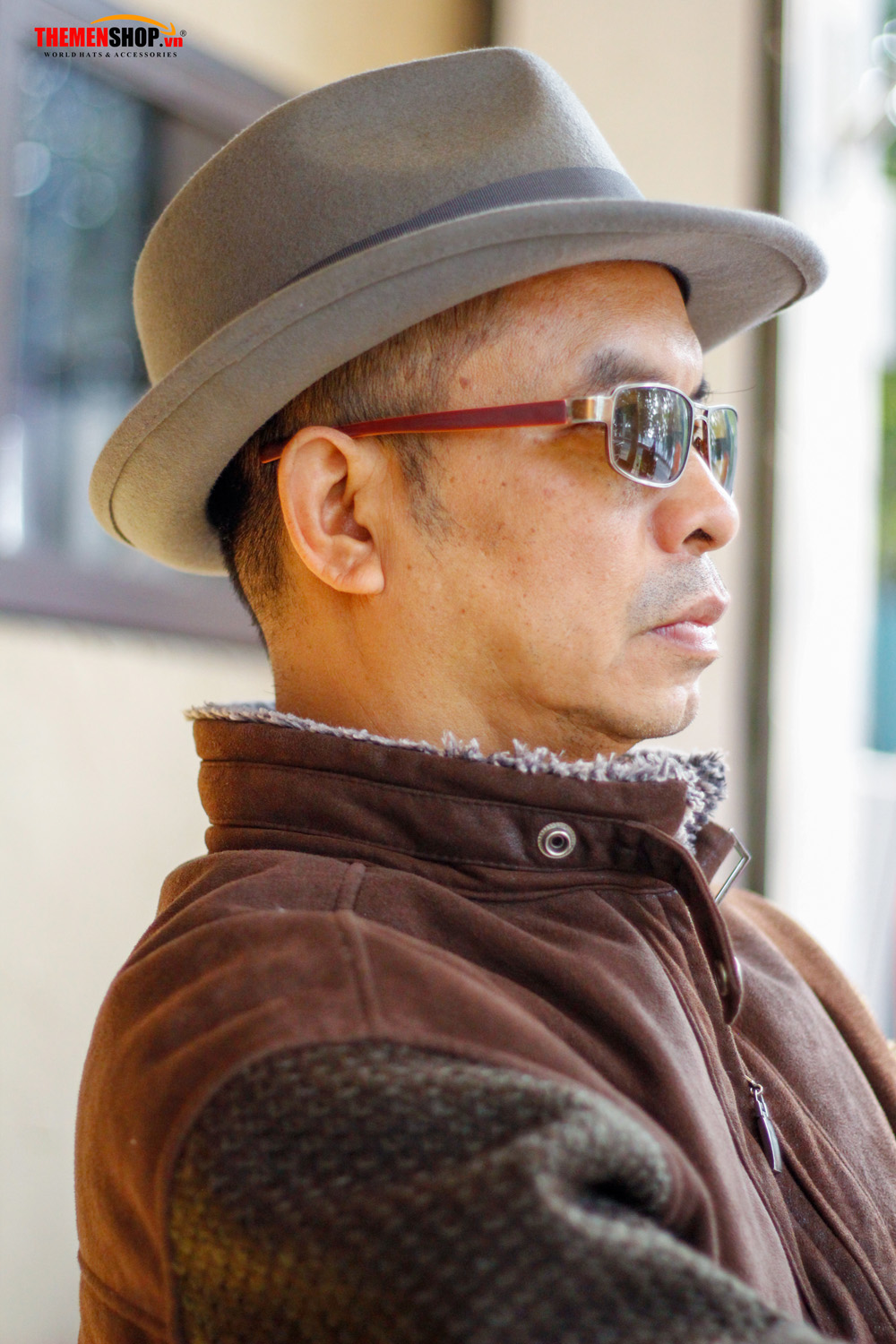 Nón phớt nỉ nam len lông cừu hiệu KASAU KS01