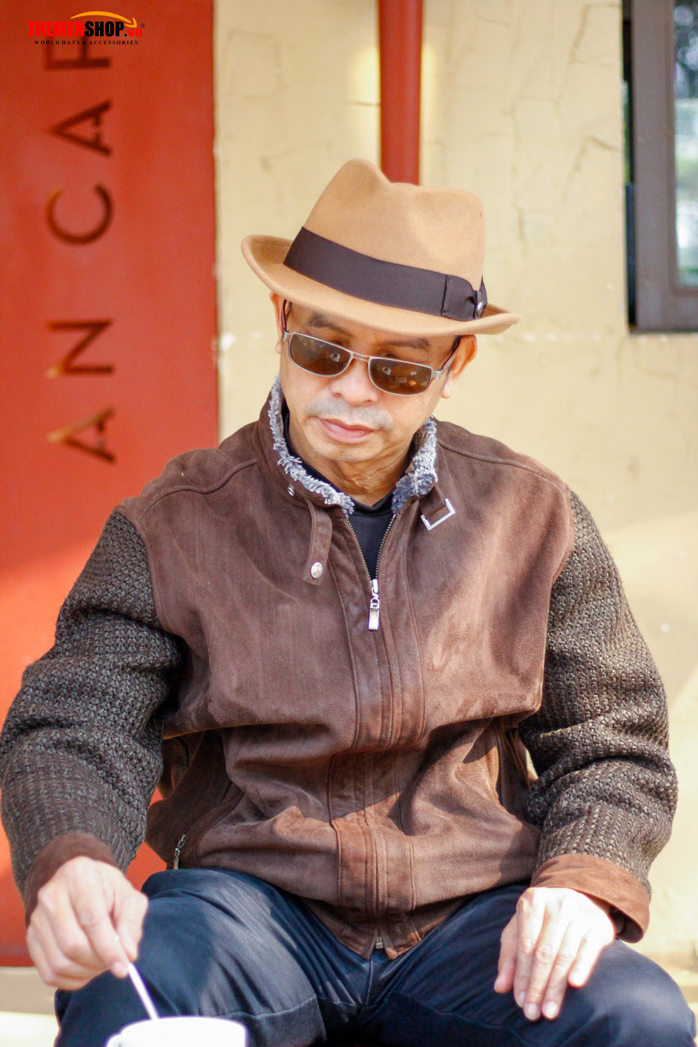 Nón phớt nỉ nam len lông cừu hiệu KASAU KS01