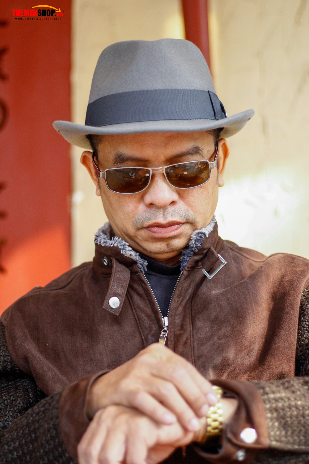 Nón phớt nỉ nam len lông cừu hiệu KASAU KS01