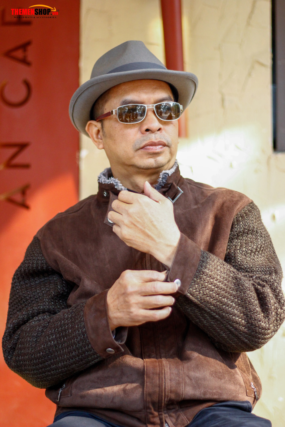 Nón phớt nỉ nam len lông cừu hiệu KASAU KS01