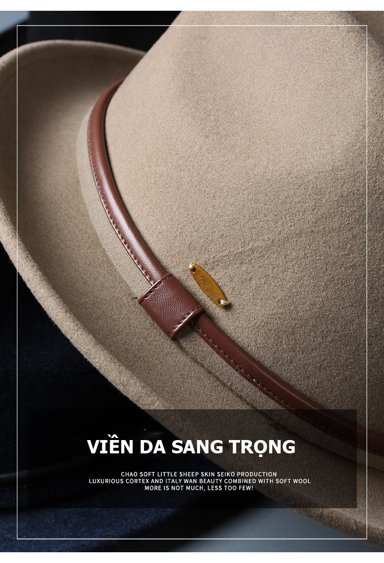 Mũ phớt nỉ nam cao cấp hiệu Mr Duck MP031