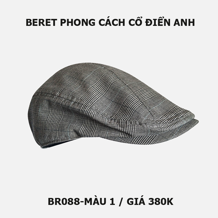 Mũ beret nam phong cách cổ điển Anh BR088