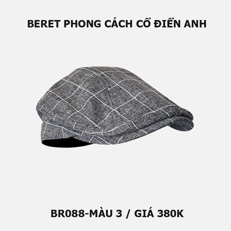 Mũ beret nam phong cách cổ điển Anh BR088