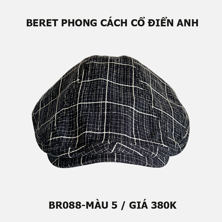 Mũ beret nam phong cách cổ điển Anh BR088