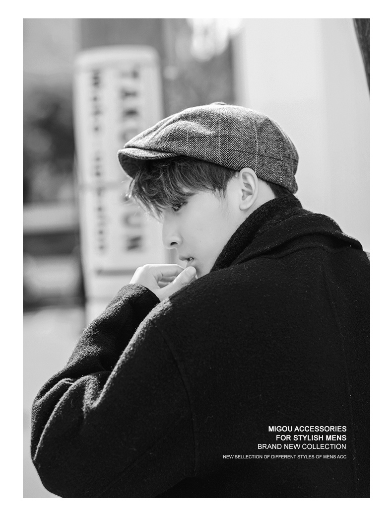 Mũ bere nam có núm phong cách cổ điển BR054