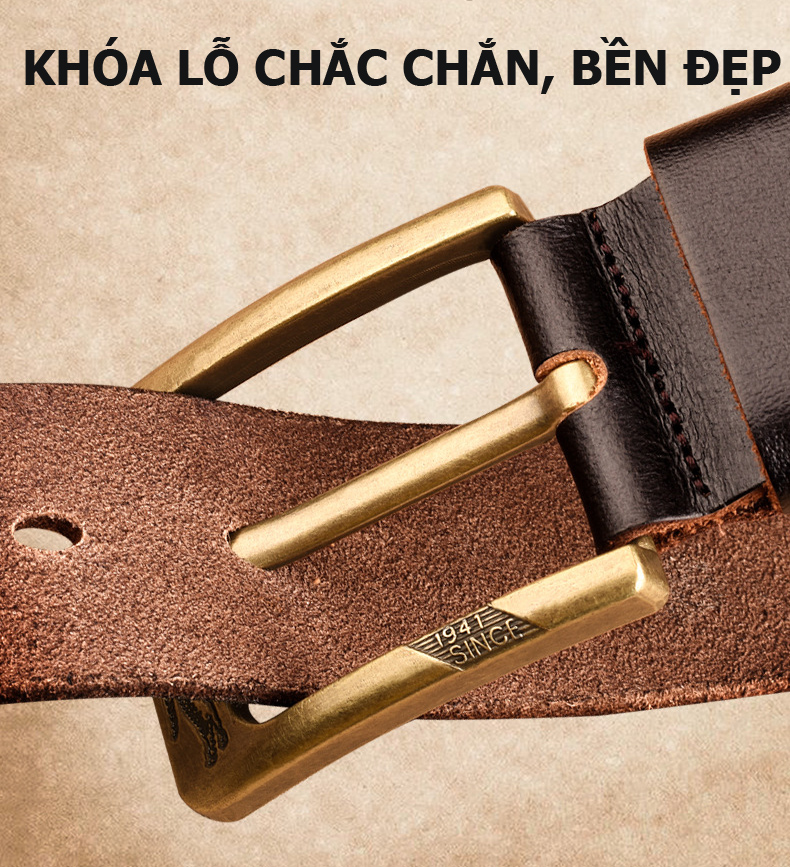 Thắt lưng nam khóa đồng nguyên khối Cartelo CTL-KD02